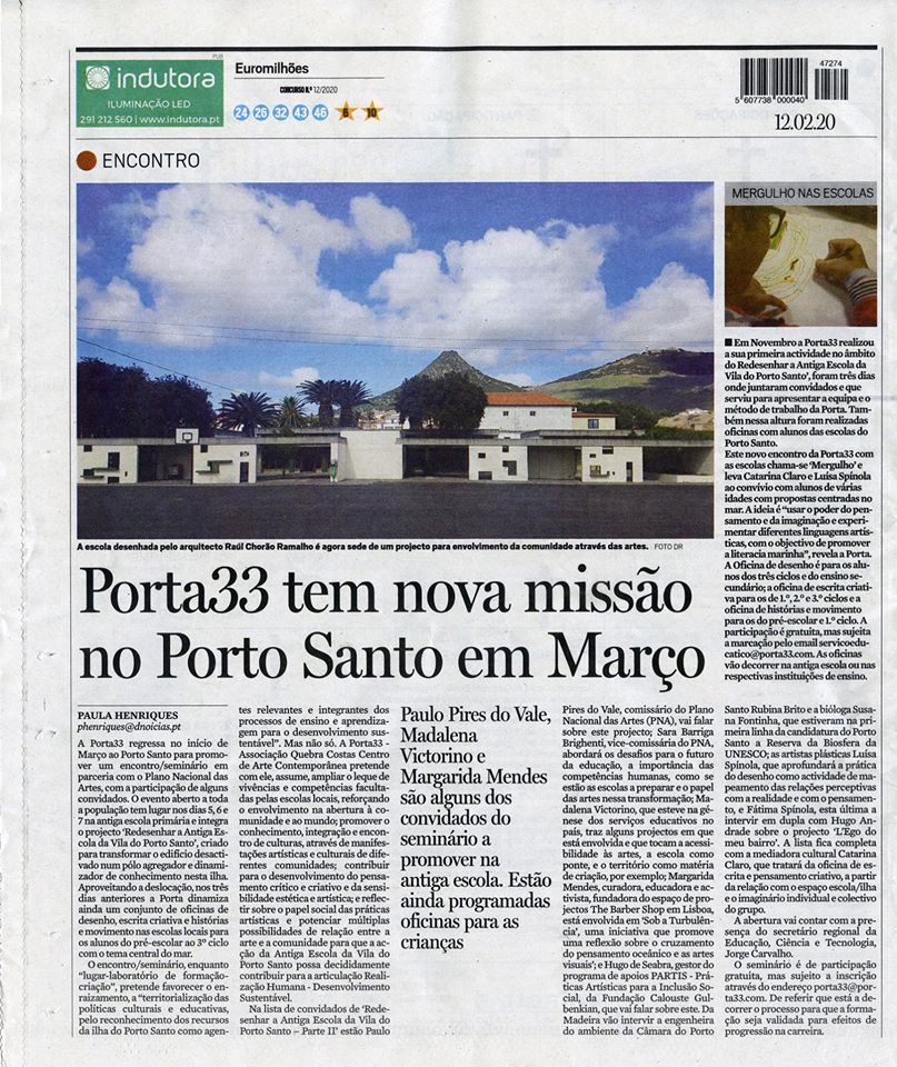 Porta 33 tem nova missão no Porto Santo em março