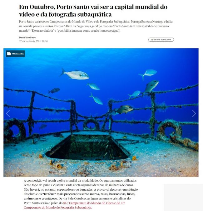 Capital mundial do video e foto subaquática