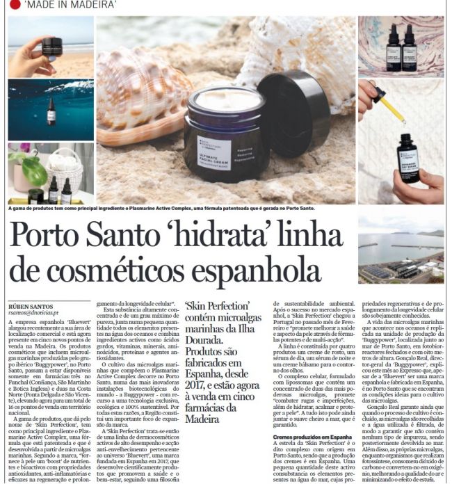 Porto Santo linha de cosméticos espanha